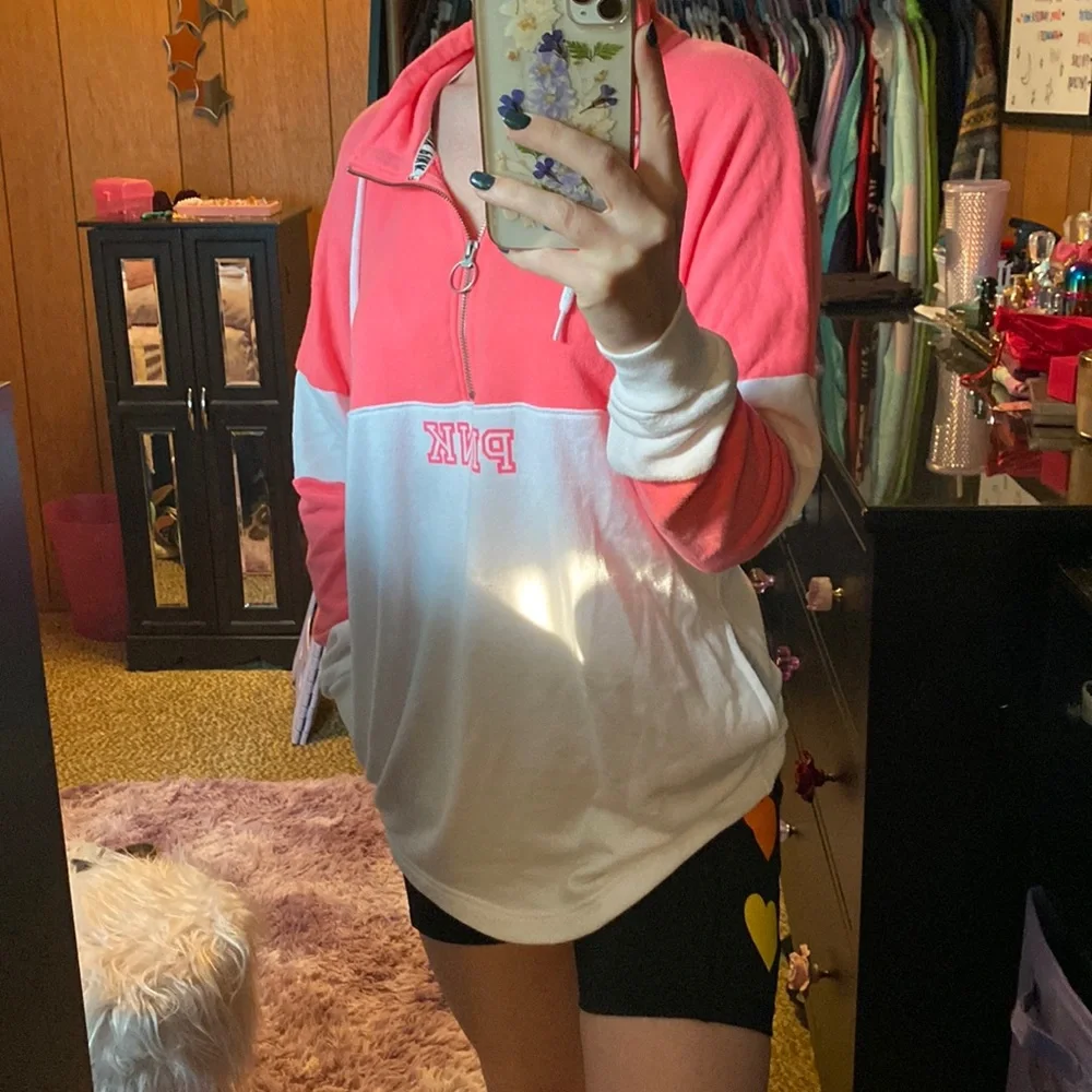 VS PINK • Funnel Neck O Ring Quarter Zip Sweatshirt - Picture 3 of 15